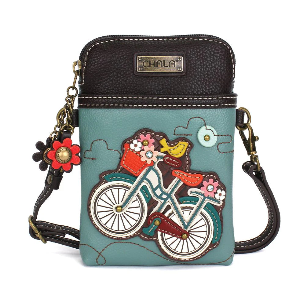 Chala Handbag Crossbody Handbag in various designs like sunflower, cardinal, cross, bigfoot, bicycle, bee, piano