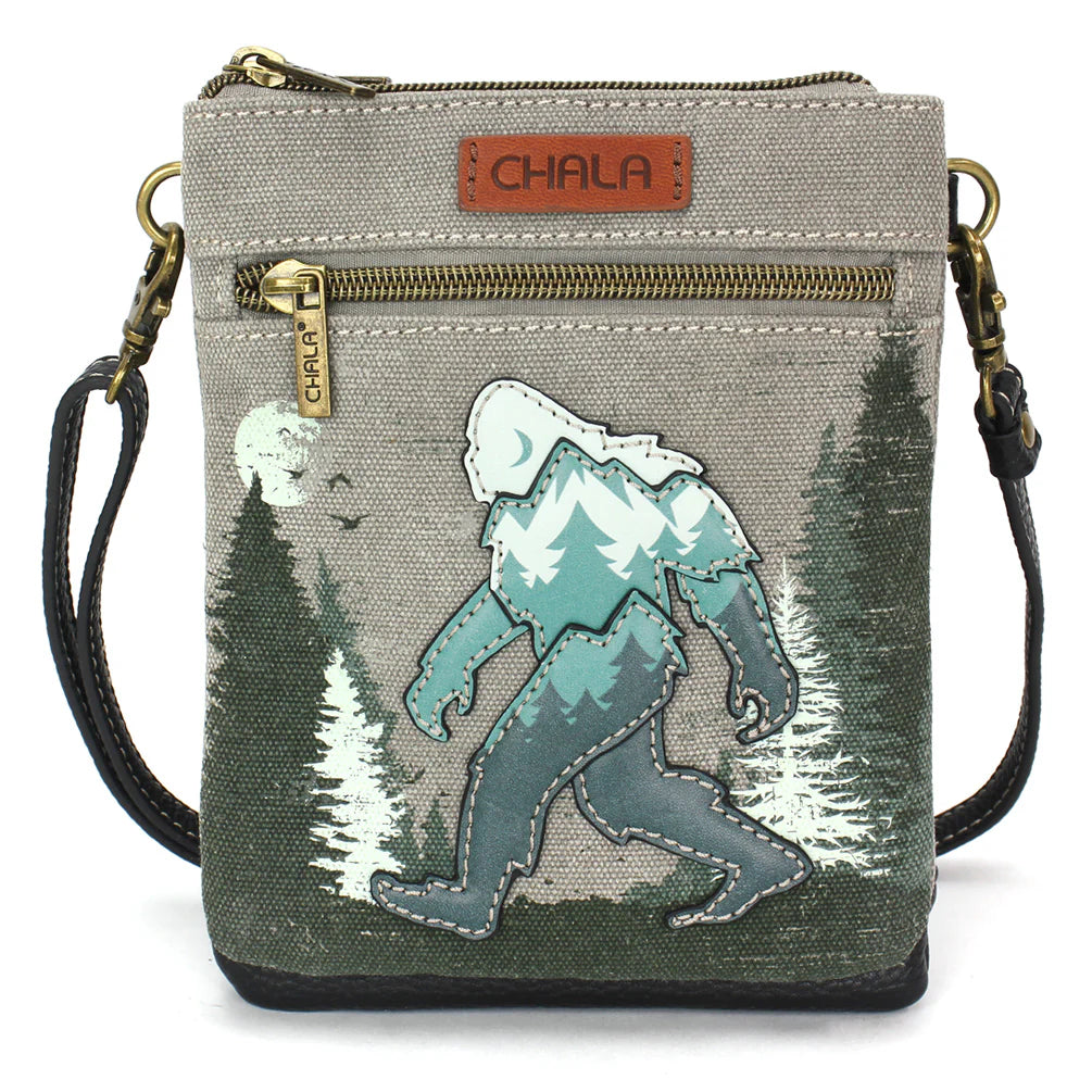 Chala Handbag Crossbody Handbag in various designs like sunflower, cardinal, cross, bigfoot, bicycle, bee, piano