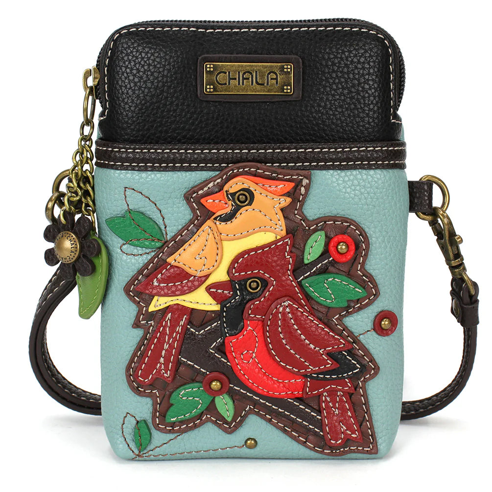 Chala Handbag Crossbody Handbag in various designs like sunflower, cardinal, cross, bigfoot, bicycle, bee, piano