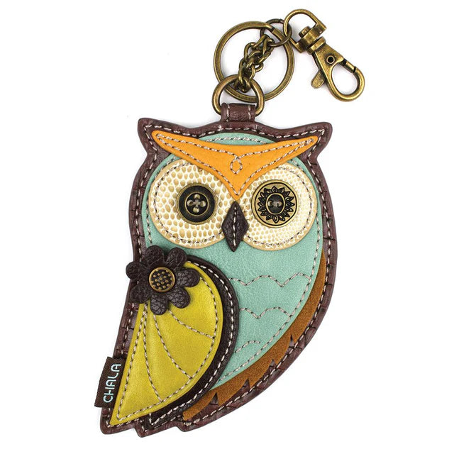 Purse Charm - Chala - Key Chain Zipper Back in Sasquatch, Sunflower, Honey Bee, Piano, Hummingbird, Cardinal, Bicycle and Cross