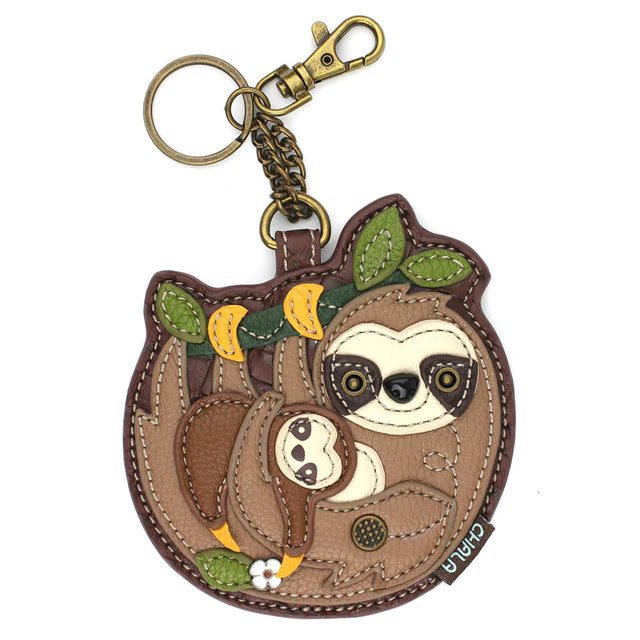 Purse Charm - Chala - Key Chain Zipper Back in Sasquatch, Sunflower, Honey Bee, Piano, Hummingbird, Cardinal, Bicycle and Cross