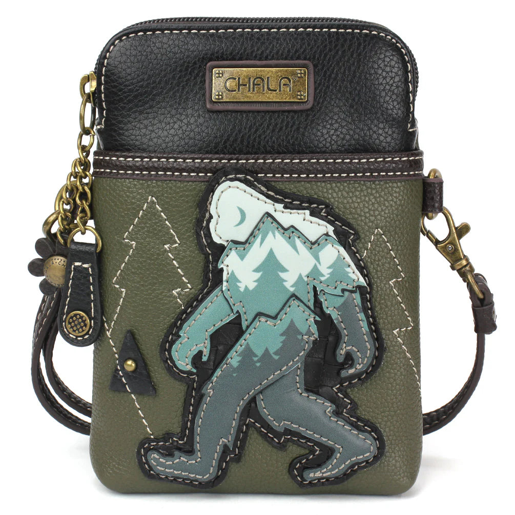 Chala Handbag Crossbody Handbag in various designs like sunflower, cardinal, cross, bigfoot, bicycle, bee, piano