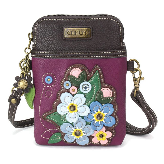 Chala Handbag - Crossbody Handbag in various designs including white squirrel, sunflower, cardinal, cross, bigfoot, bicycle, bee, piano