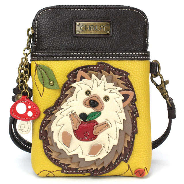 Chala Handbag - Crossbody Handbag in various designs including white squirrel, sunflower, cardinal, cross, bigfoot, bicycle, bee, piano