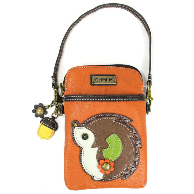Chala Handbag - Crossbody Handbag in various designs including white squirrel, sunflower, cardinal, cross, bigfoot, bicycle, bee, piano