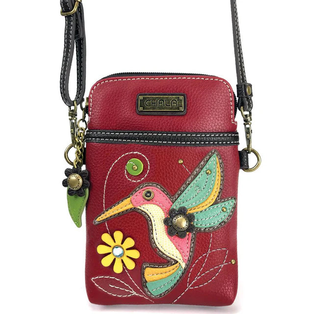 Chala Handbag - Crossbody Handbag in various designs including white squirrel, sunflower, cardinal, cross, bigfoot, bicycle, bee, piano