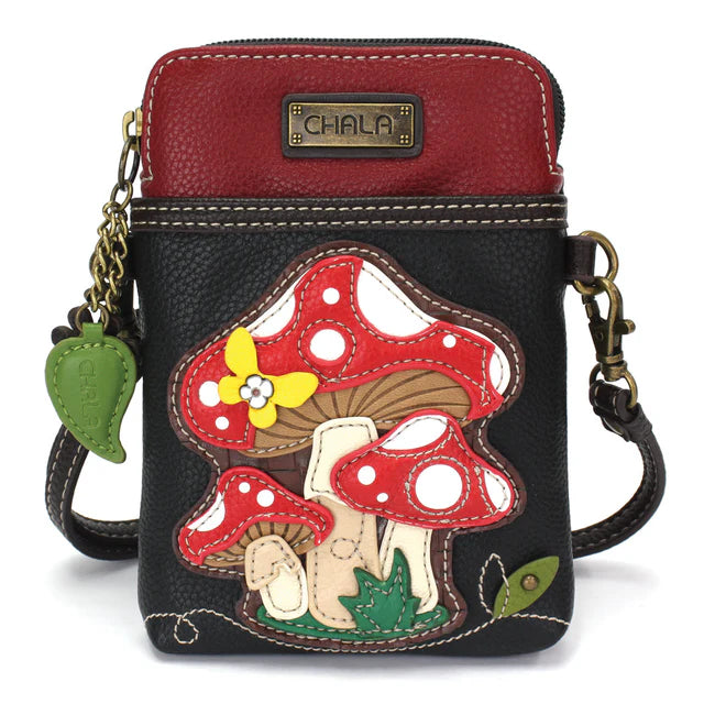 Chala Handbag - Crossbody Handbag in various designs including white squirrel, sunflower, cardinal, cross, bigfoot, bicycle, bee, piano