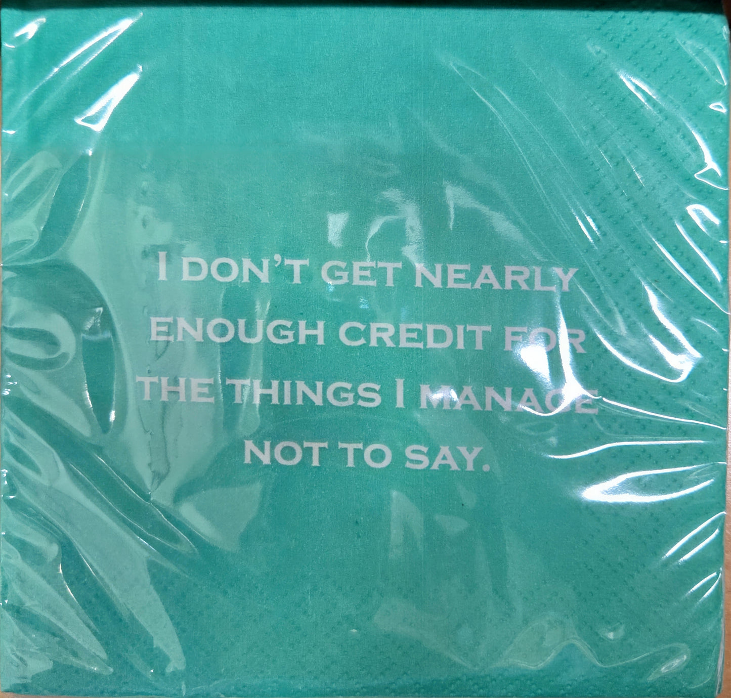 Napkins - Cocktail size for Happy Hour - Funny for Everyone - Solid Bright Colors
