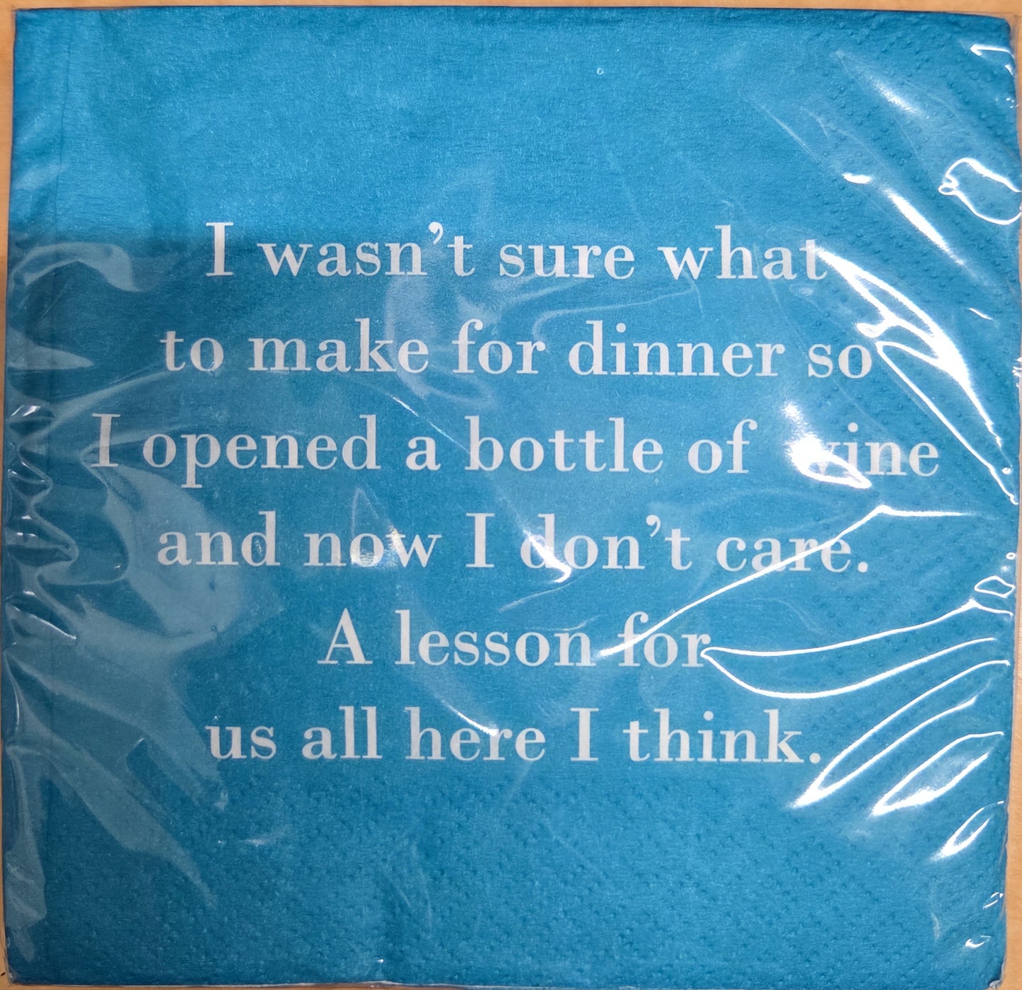 Napkins - Cocktail size for Happy Hour - Funny for Everyone - Solid Bright Colors