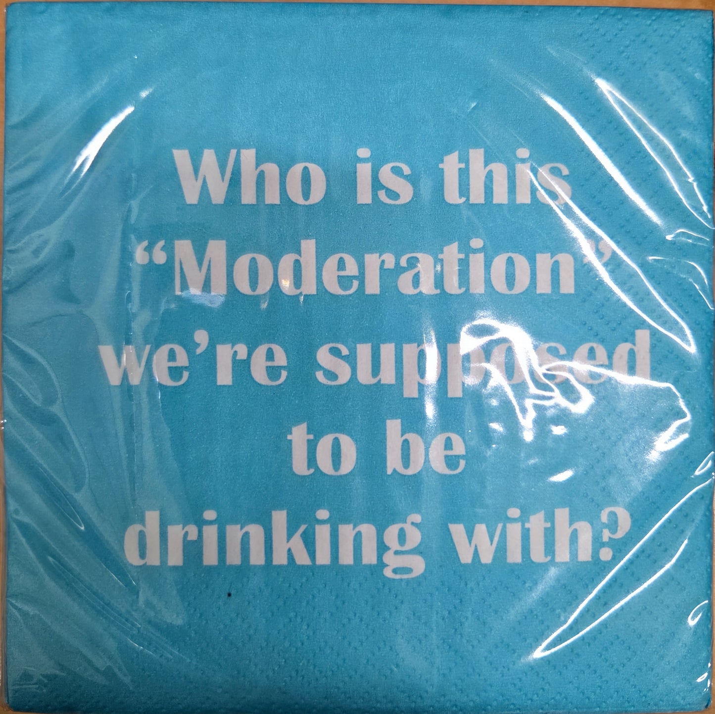 Napkins - Cocktail size for Happy Hour - Funny for Everyone - Solid Bright Colors