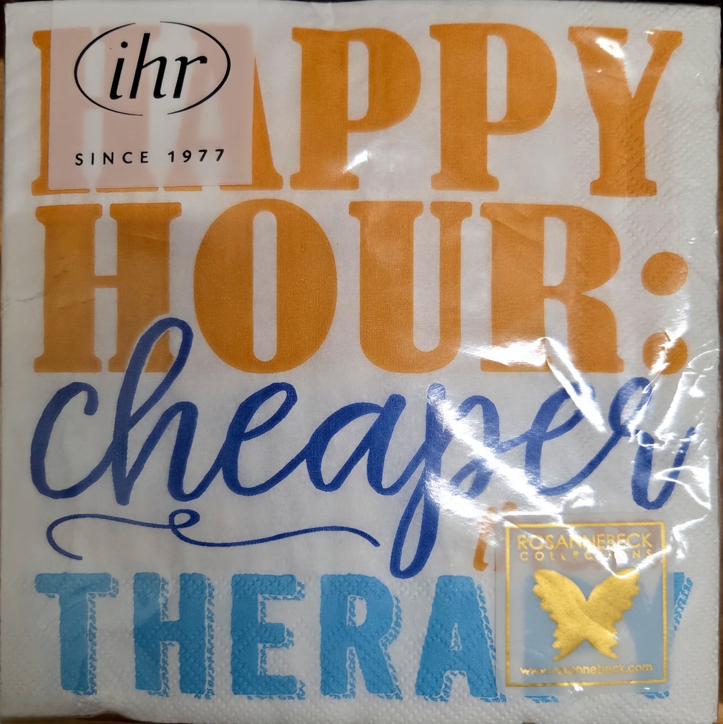 Napkins - Cocktail size for Happy Hour - Fun for Everyone - Festive Designs and Sayings