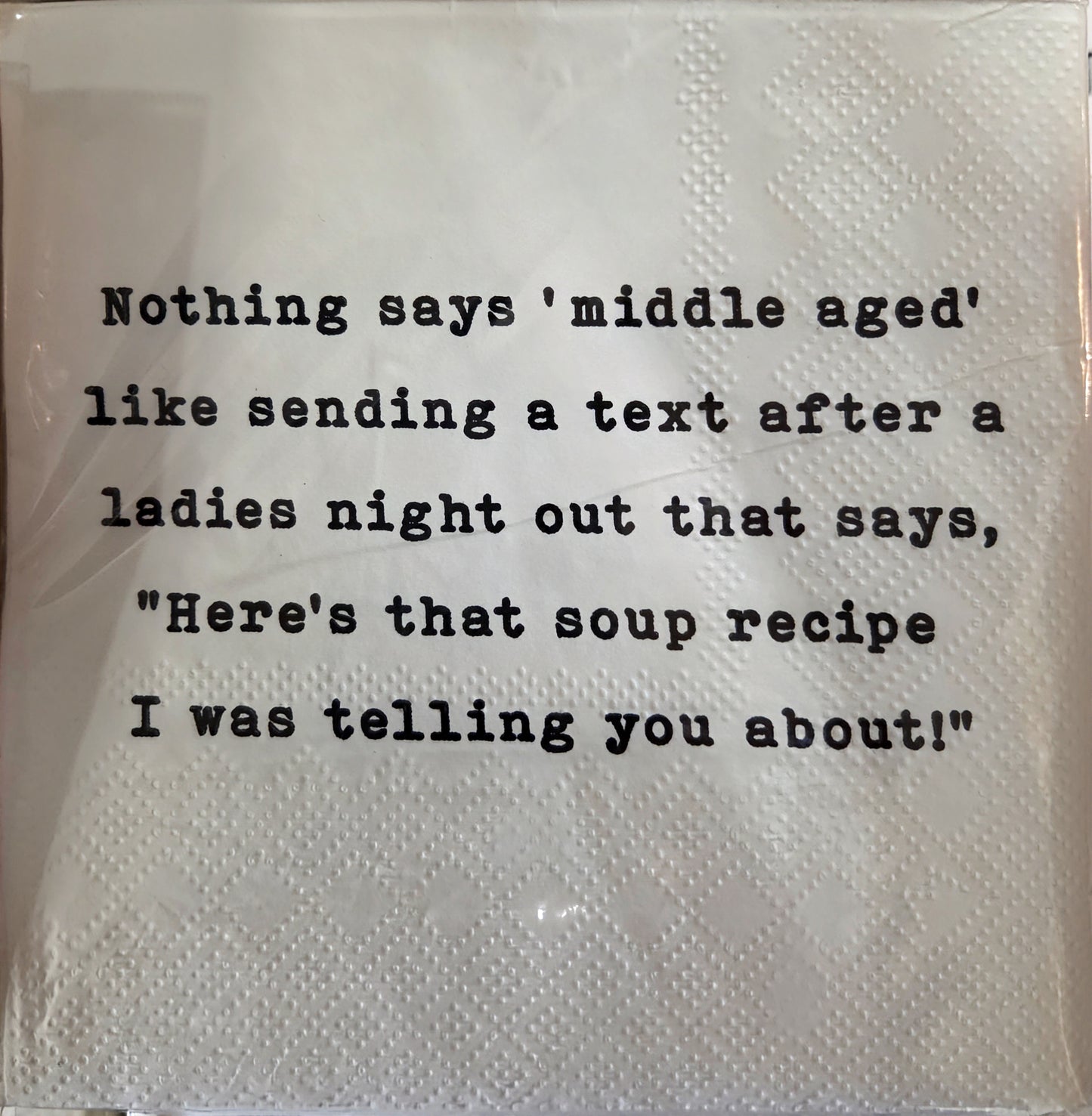 Napkins - Cocktail size for Happy Hour - Funny for Everyone - Black and White