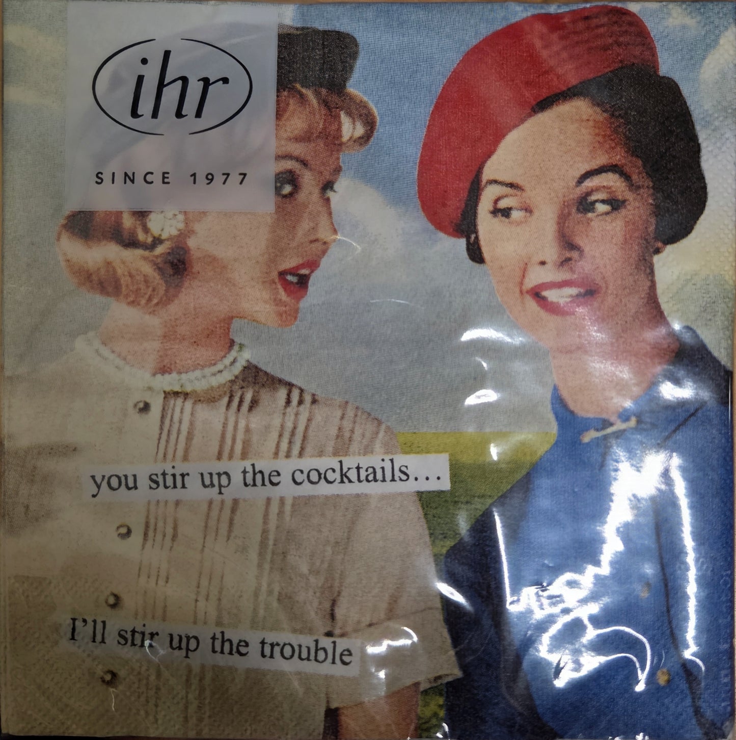 Napkins - Cocktail size for Happy Hour - Funny for Everyone - 50's theme