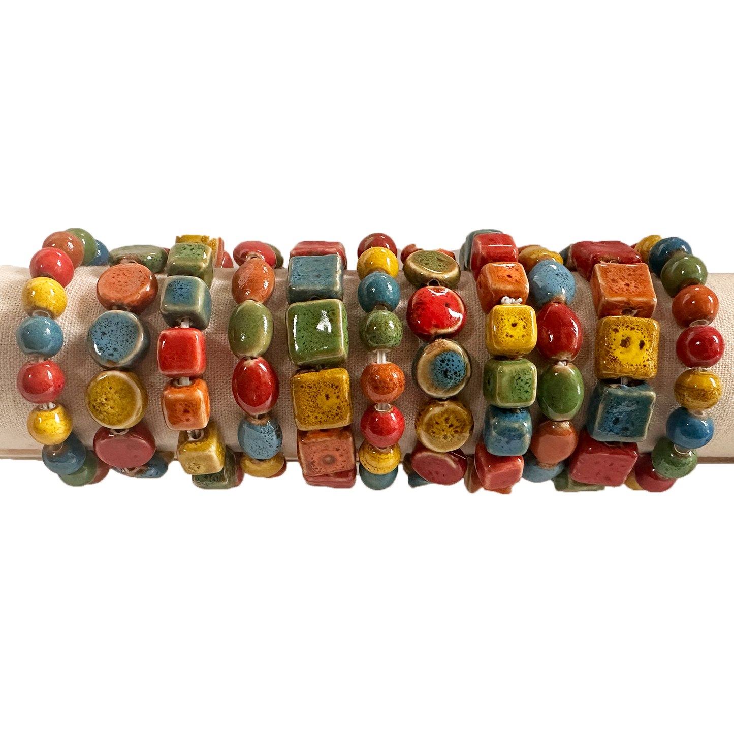 Jewelry - Bracelet - Clay Variety Stackable Elastic