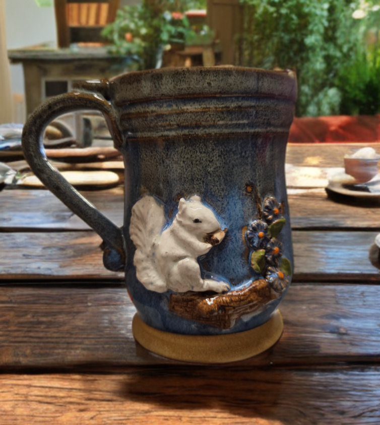 Drinkware - Handmade Mug - Handcrafted White Squirrel Pottery in 8 oz. size