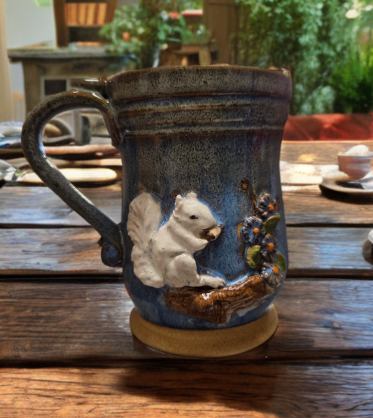 Drinkware - Handmade Mug - Handcrafted White Squirrel Pottery in 8 oz. size