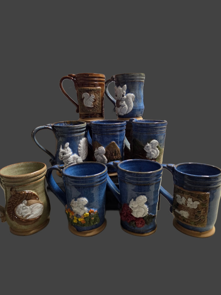 Drinkware - Handmade Mug - Handcrafted White Squirrel Pottery in 14 oz. size