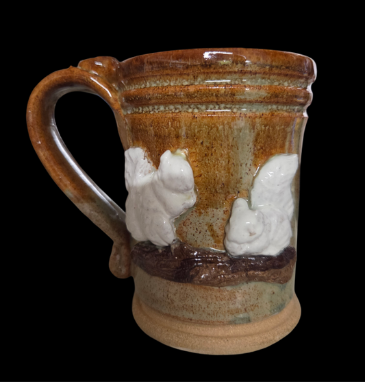 Drinkware - Handmade Mug - Handcrafted White Squirrel Pottery in 8 oz. size