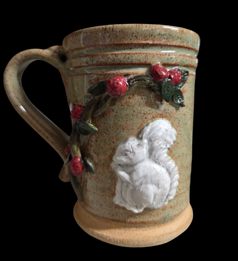 Drinkware - Handmade Mug - Handcrafted White Squirrel Pottery in 8 oz. size