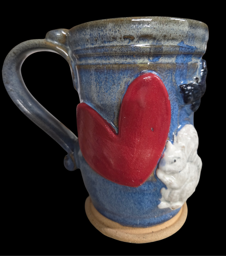 Drinkware - Handmade Mug - Handcrafted White Squirrel Pottery in 14 oz. size