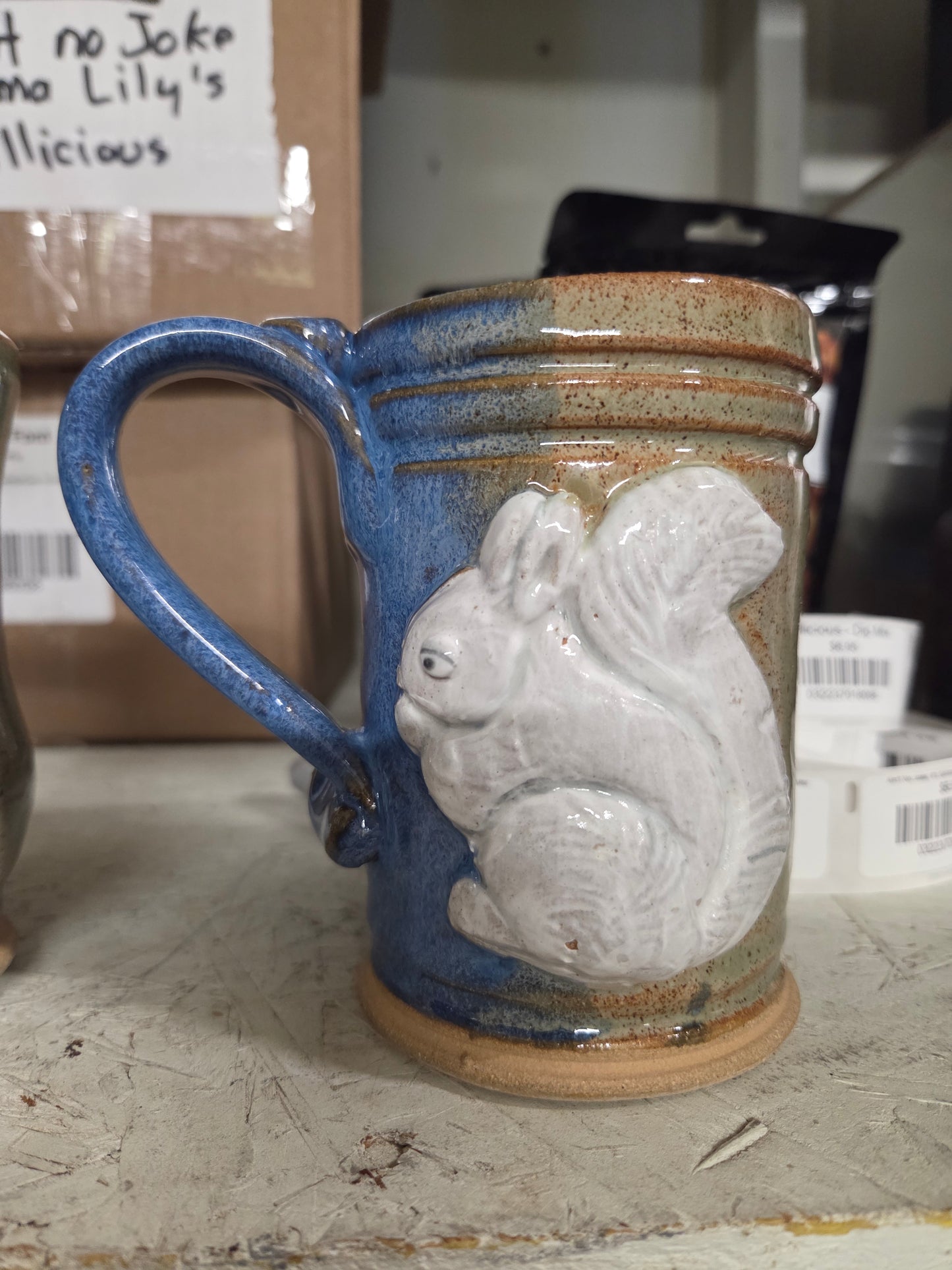 Drinkware - Handmade Mug - Handcrafted White Squirrel Pottery in 14 oz. size