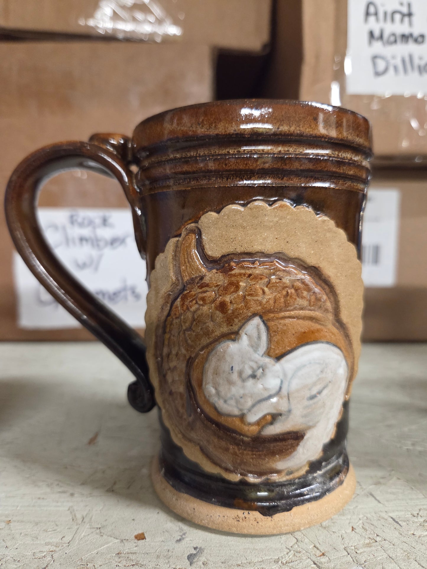 Drinkware - Handmade Mug - Handcrafted White Squirrel Pottery in 14 oz. size