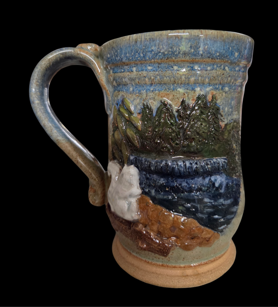 Drinkware - Handmade Mug - Handcrafted White Squirrel Pottery in 14 oz. size
