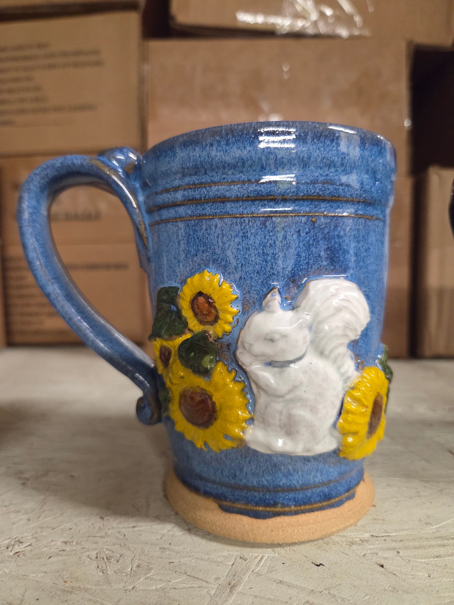 Drinkware - Handmade Mug - Handcrafted White Squirrel Pottery in 14 oz. size