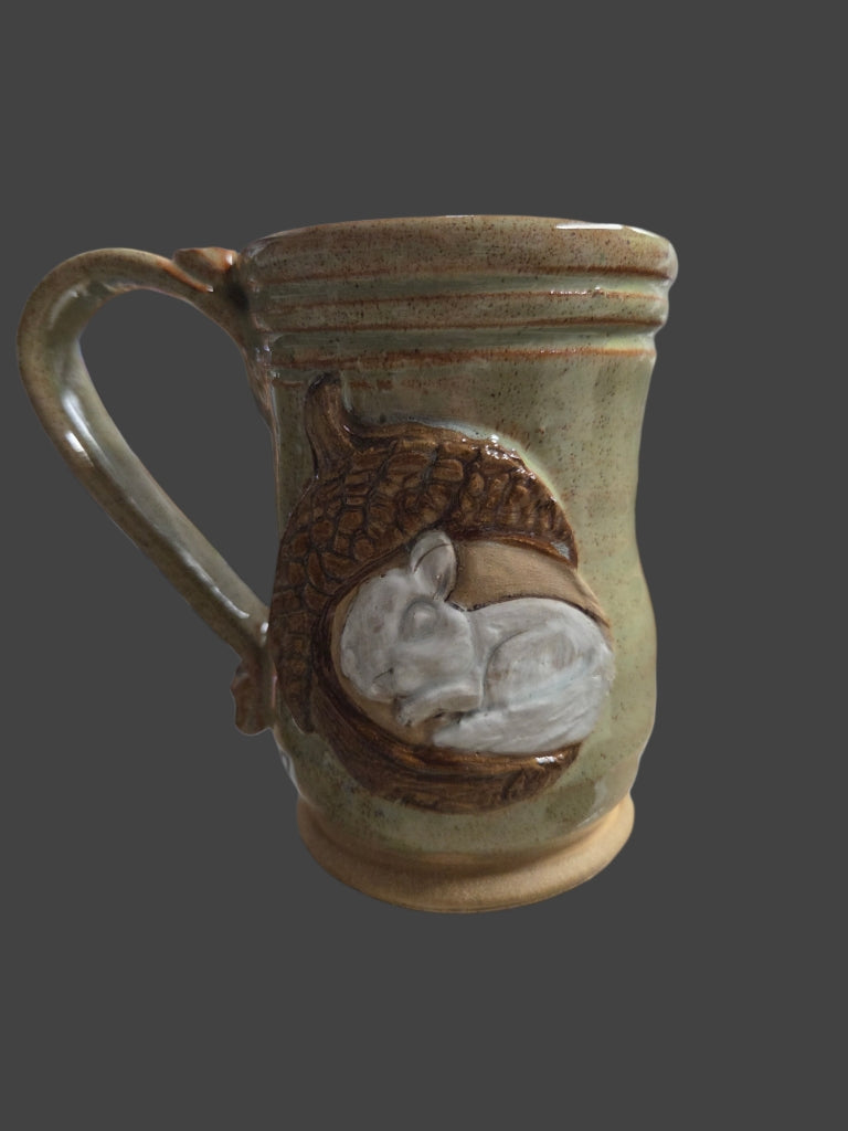 Drinkware - Handmade Mug - Handcrafted White Squirrel Pottery in 14 oz. size