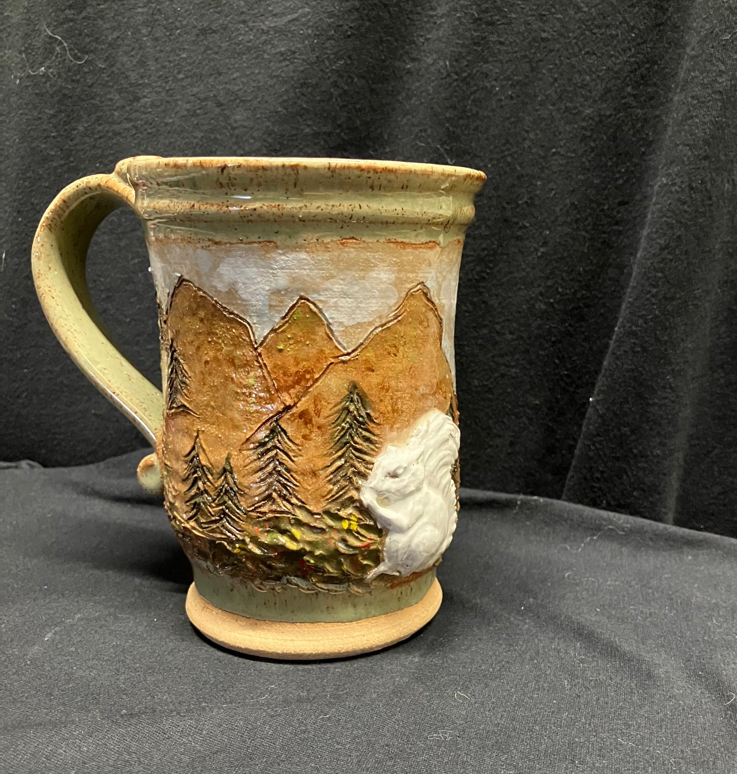 Drinkware - Handmade Mug - Handcrafted White Squirrel Pottery in 14 oz. size