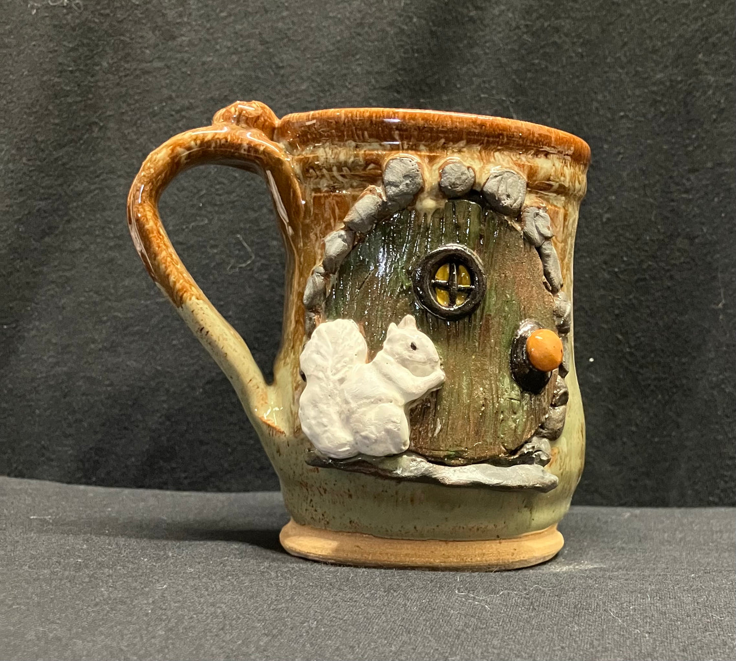 Drinkware - Handmade Mug - Handcrafted White Squirrel Pottery in 8 oz. size