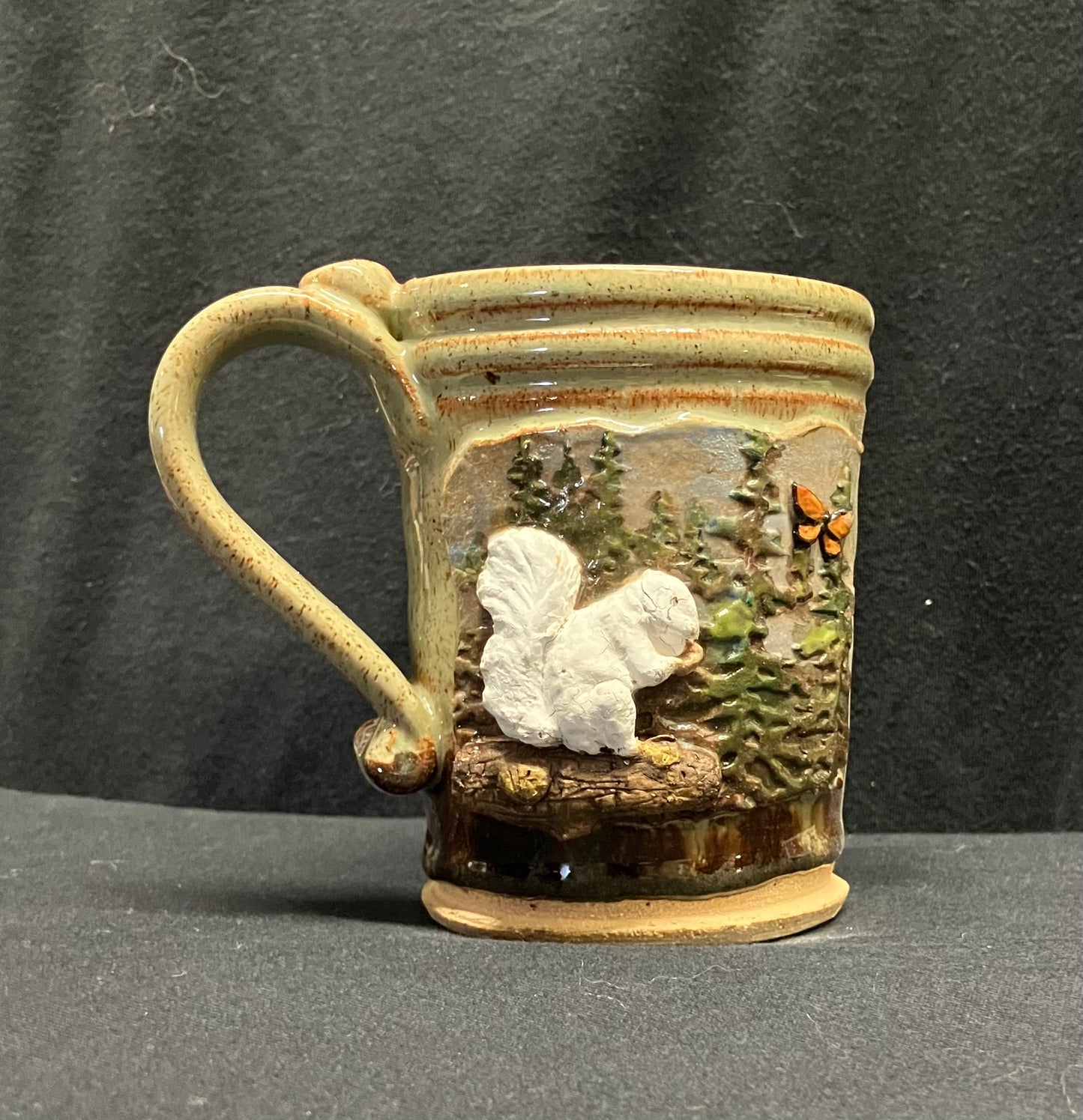 Drinkware - Handmade Mug - Handcrafted White Squirrel Pottery in 8 oz. size