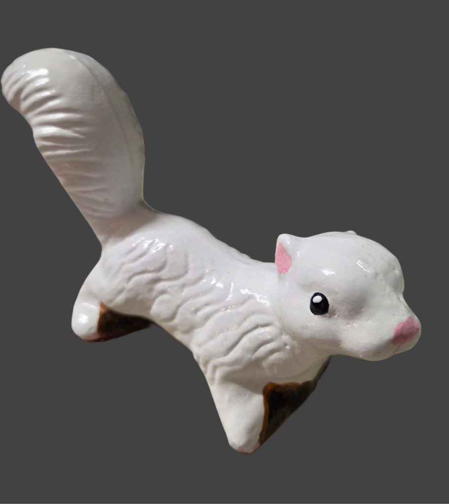 Figurine - Cement Mini Squirrel Posing with or without an Acorn - Garden Statue