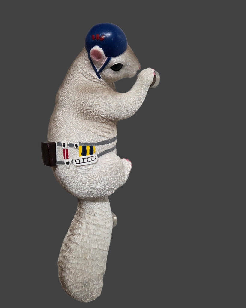 Magnet- Figurine - Resin - White Squirrel Rock Climber with Strong Magnets