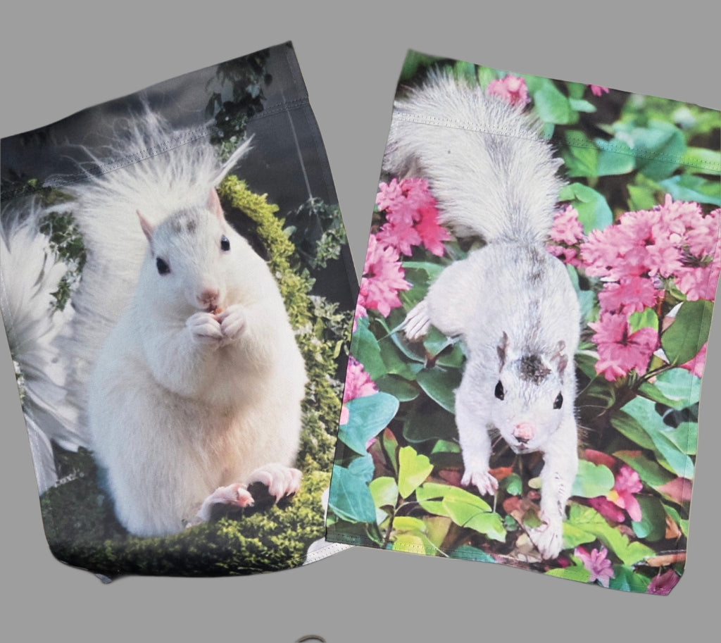 Garden Flag - White Squirrel Original Designs - Flowers, Christmas, Easter and More Designs