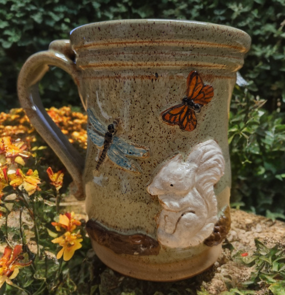 Drinkware - Handmade Mug - Handcrafted White Squirrel Pottery in 14 oz. size