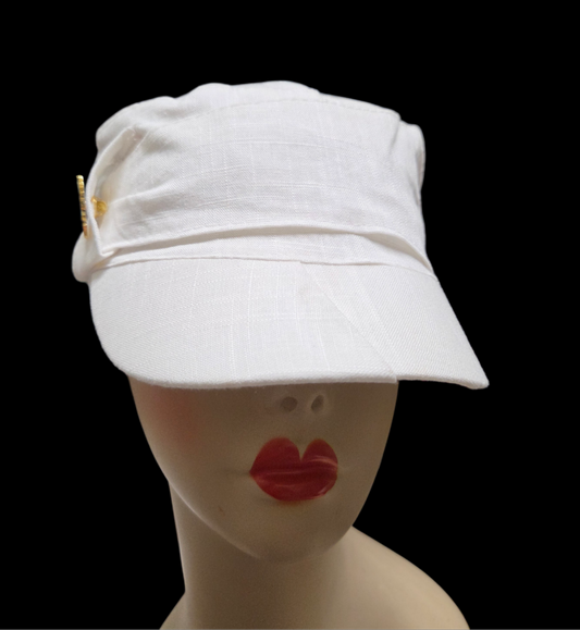 Hat - Cabby Hat with white squirrel or just bite me bat hat pin
