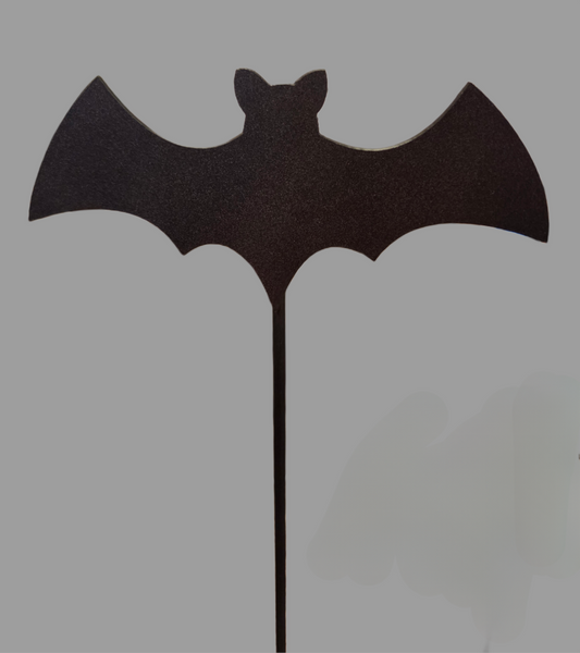 Metal Garden Art - Black Bat Pick