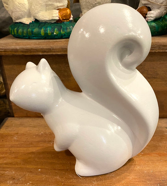 Home Decor - Contemporary White Squirrel Porcelain Figurine