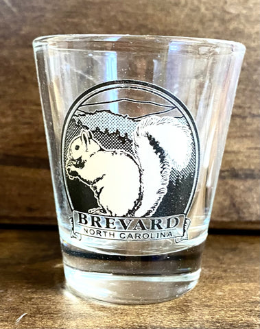 Shot Glass - White Squirrel Brevard, North Carolina Design
