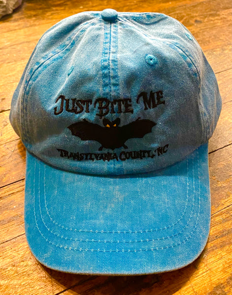 Baseball Cap/Hat - Embroidered "Just Bite Me" Hat