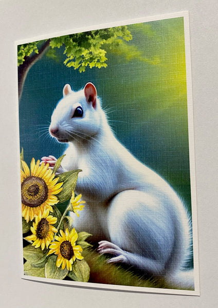 Notecards - White Squirrel Notecards by Lorraine Skala