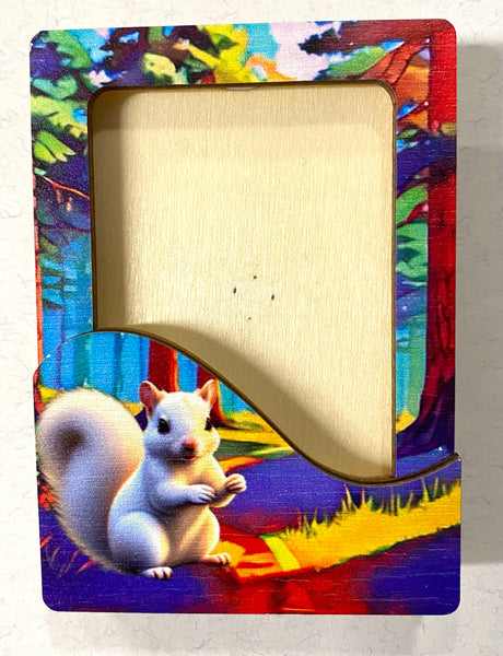 Magnet - Photo Frame with Magnetic Back - White Squirrel Image