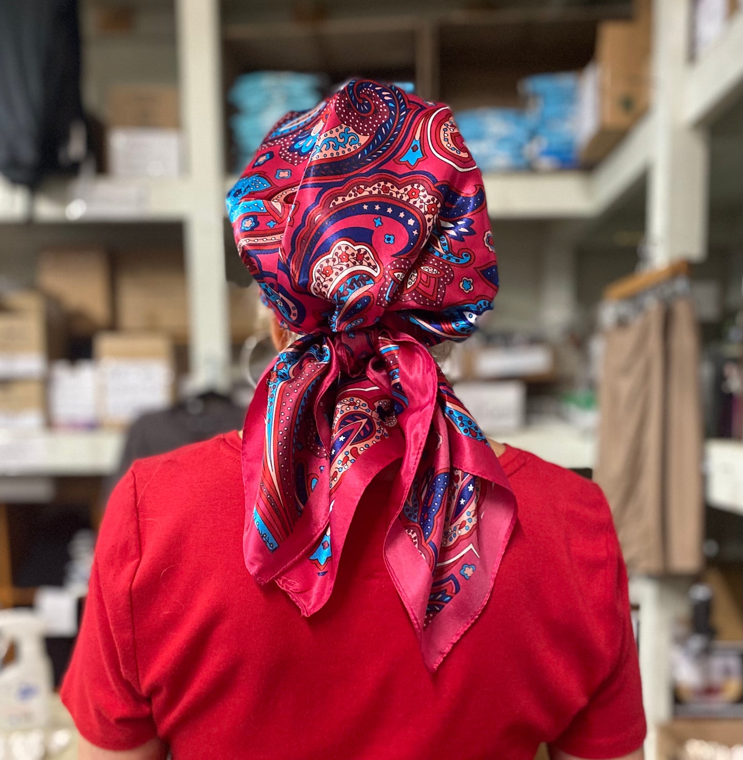 Scarf - Satin Bohemian Scarf in Assorted Colors