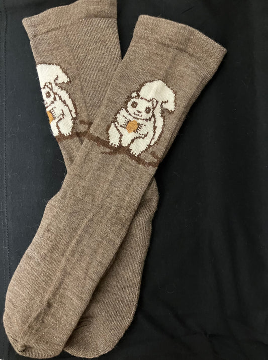 Socks - Unisex - White Squirrel Alpaca Lightweight Socks