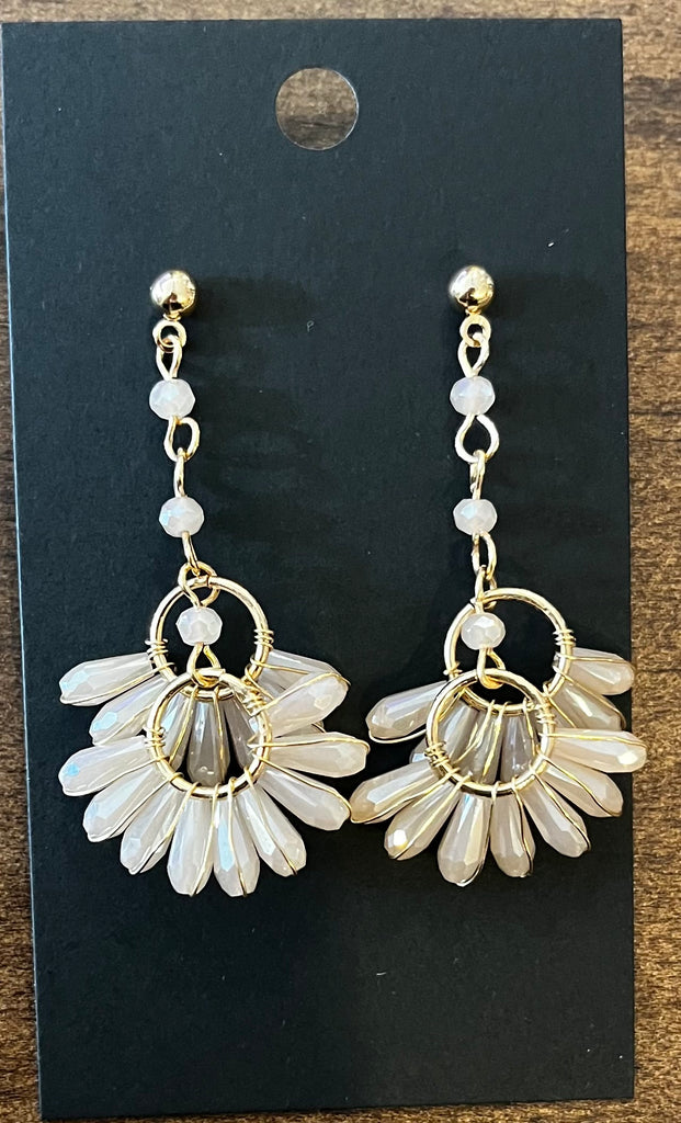 Jewelry- Long Teardrop Bead Dangle Earrings