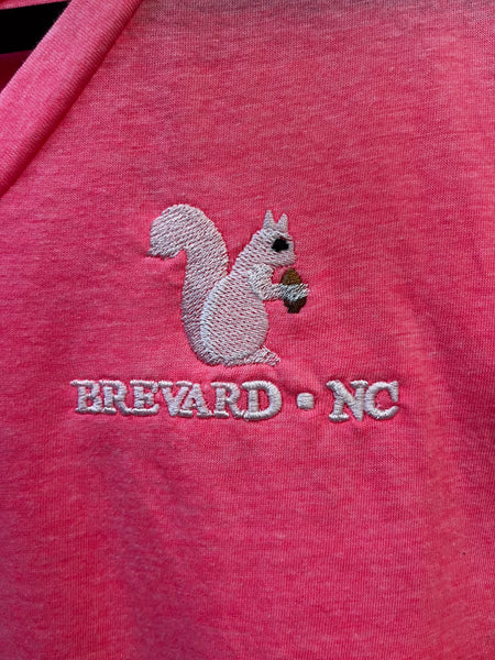 Clothing- Boyfriend V-Neck Tee with Embroidered White Squirrel-Plus Size