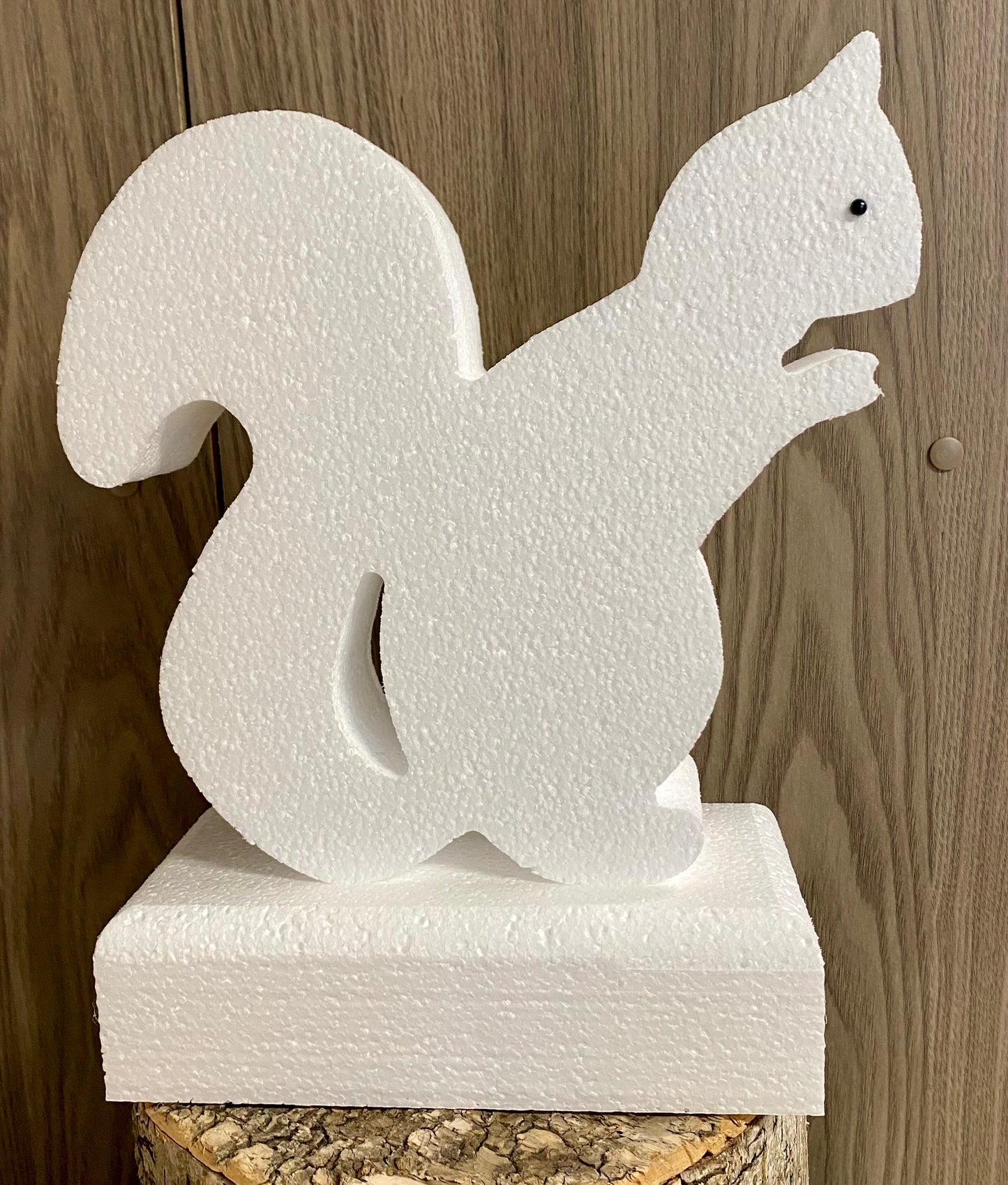Styrofoam White Squirrel - For Use in a Centerpiece - Ready for You to Decorate