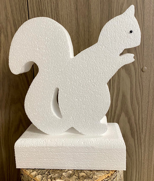 Styrofoam White Squirrel - For Use in a Centerpiece - Ready for You to Decorate