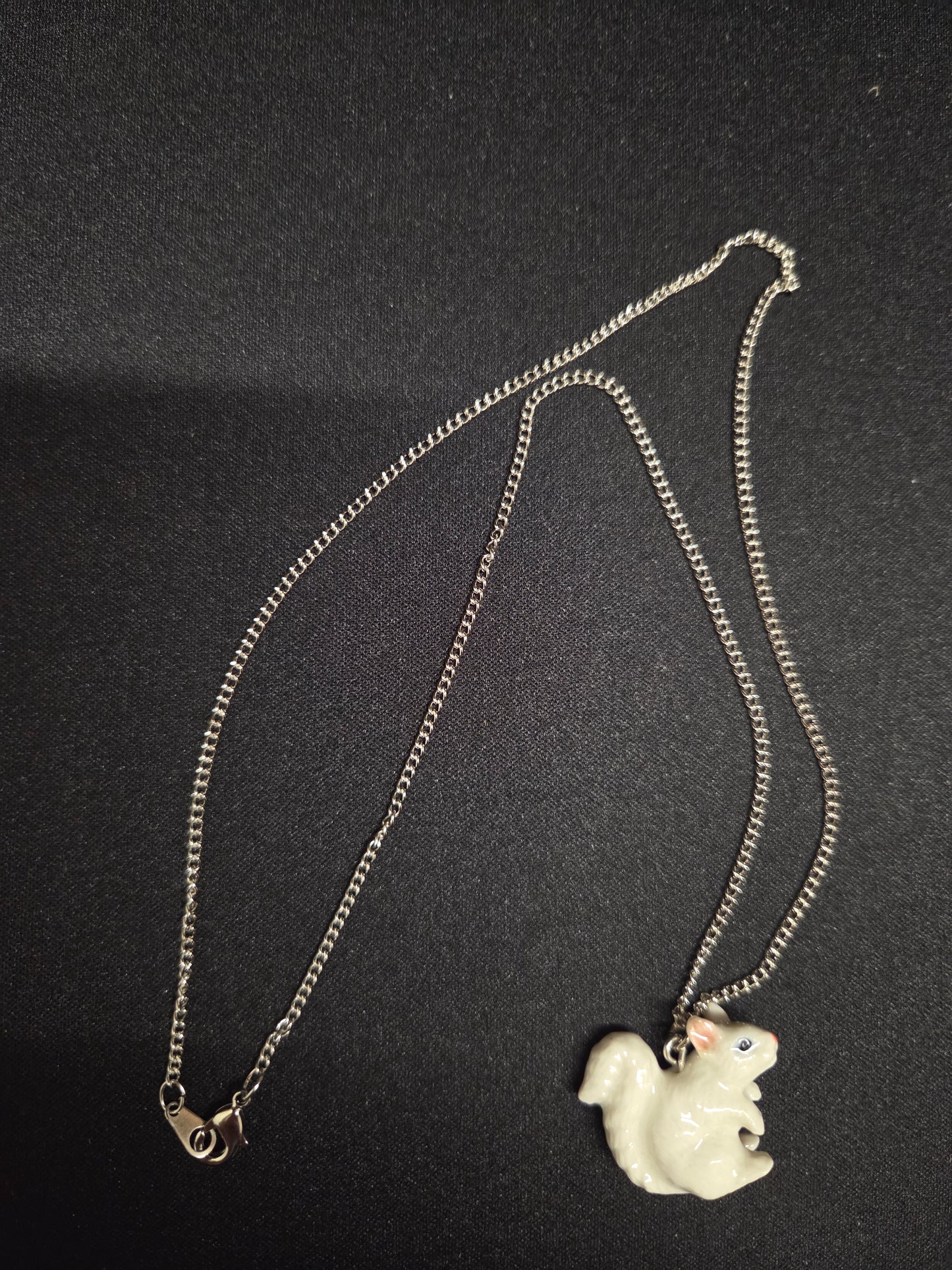 Jewelry - Necklace - Porcelain White Squirrel